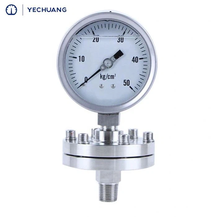 4" Psq डायाफ्राम सील दबाव नापने का यंत्र